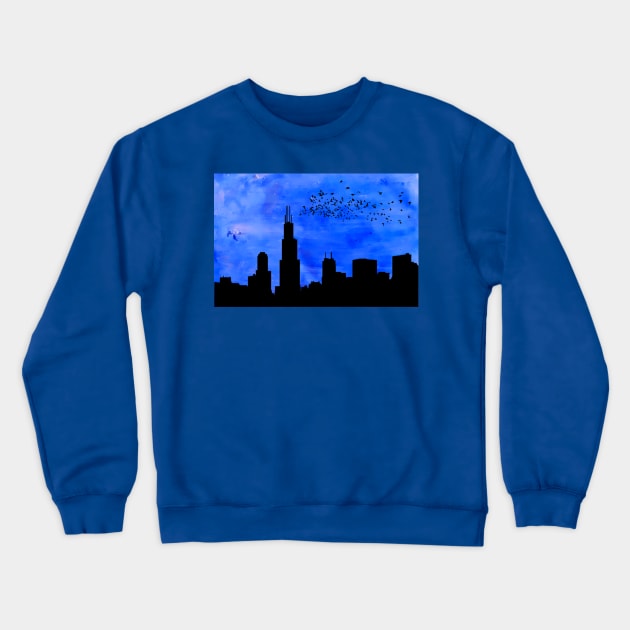 Chicago Skyline Crewneck Sweatshirt by jhsells98